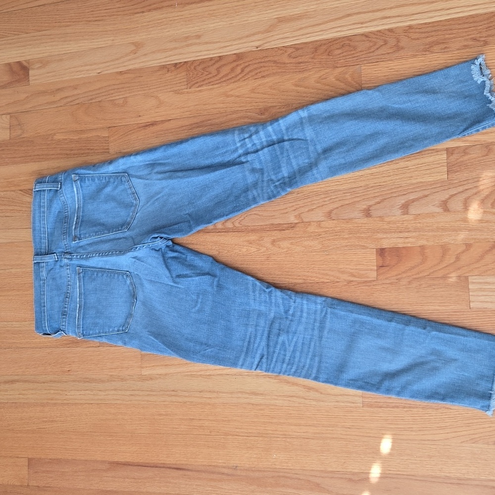 J Crew 9" High Rise Toothpick Ripped Jeans - Picture 2 of 4